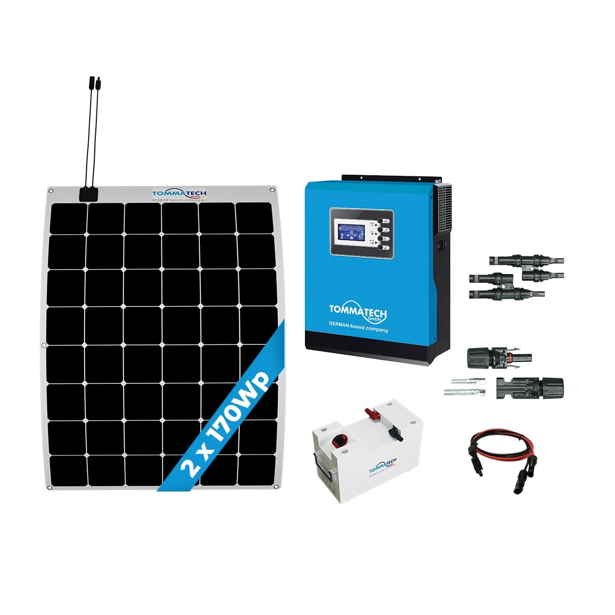 2 Panel (170Wp) 3KWE Off-Grid (24V) Solar Paket